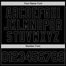 Load image into Gallery viewer, Custom Black Steel Gray Authentic Throwback Baseball Jersey