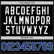 Load image into Gallery viewer, Custom Black Royal-White Authentic Throwback Baseball Jersey