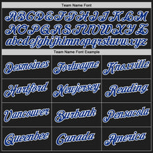 Load image into Gallery viewer, Custom Black Royal-White Authentic Throwback Basketball Jersey