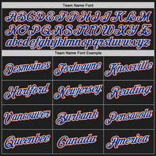 Load image into Gallery viewer, Custom Black Royal-Orange Authentic Throwback Basketball Jersey