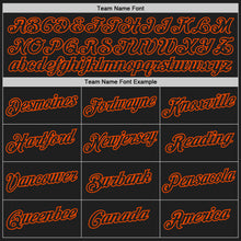 Load image into Gallery viewer, Custom Black Orange Authentic Throwback Basketball Jersey