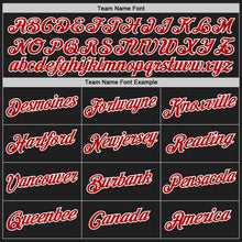 Load image into Gallery viewer, Custom Black Red-White Authentic Throwback Basketball Jersey