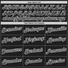 Load image into Gallery viewer, Custom Black White Authentic Throwback Basketball Jersey