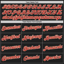 Load image into Gallery viewer, Custom Black Red-Cream Authentic Throwback Basketball Jersey
