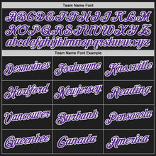 Load image into Gallery viewer, Custom Black Purple-White Authentic Throwback Basketball Jersey