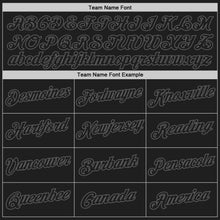 Load image into Gallery viewer, Custom Black Steel Gray Authentic Throwback Basketball Jersey