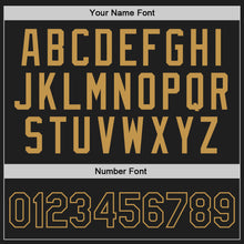 Load image into Gallery viewer, Custom Black Old Gold Authentic Throwback Basketball Jersey