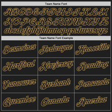 Load image into Gallery viewer, Custom Black Old Gold Authentic Throwback Basketball Jersey