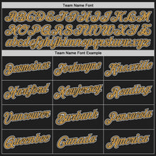 Load image into Gallery viewer, Custom Black Old Gold-White Authentic Throwback Basketball Jersey