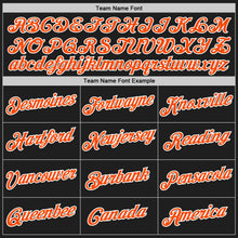 Load image into Gallery viewer, Custom Black Orange-White Authentic Throwback Basketball Jersey