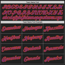 Load image into Gallery viewer, Custom Black Purple-Orange Authentic Throwback Basketball Jersey