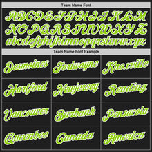Load image into Gallery viewer, Custom Black Neon Green-White Authentic Throwback Basketball Jersey