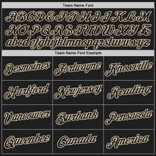 Load image into Gallery viewer, Custom Black Cream Authentic Throwback Basketball Jersey
