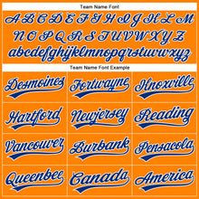 Load image into Gallery viewer, Custom Bay Orange Royal-White Authentic Baseball Jersey