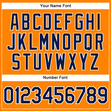 Load image into Gallery viewer, Custom Bay Orange Navy-White Authentic Baseball Jersey