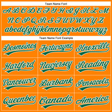 Load image into Gallery viewer, Custom Bay Orange Kelly Green-White Authentic Baseball Jersey