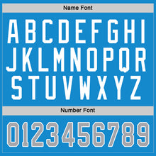 Load image into Gallery viewer, Custom Blue Gray-Navy Hockey Jersey