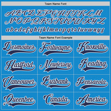 Load image into Gallery viewer, Custom Blue Gray-Navy Hockey Jersey