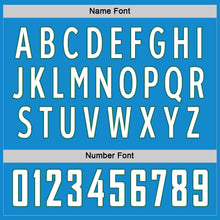 Load image into Gallery viewer, Custom Blue White-Kelly Green Hockey Jersey