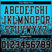 Load image into Gallery viewer, Custom Blue Black-White Round Neck Sublimation Basketball Suit Jersey