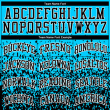 Load image into Gallery viewer, Custom Blue Black-White Round Neck Sublimation Basketball Suit Jersey