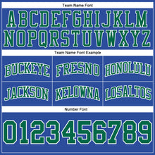 Load image into Gallery viewer, Custom Blue Kelly Green-White Authentic Throwback Basketball Shorts