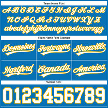 Load image into Gallery viewer, Custom Blue White-Gold Authentic Throwback Basketball Shorts