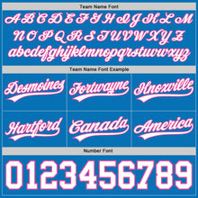 Load image into Gallery viewer, Custom Blue White-Pink Authentic Throwback Basketball Shorts