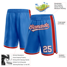 Load image into Gallery viewer, Custom Blue White-Red Authentic Basketball Shorts