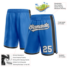 Load image into Gallery viewer, Custom Blue White Black-Gray Authentic Basketball Shorts