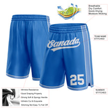 Load image into Gallery viewer, Custom Blue White-Light Blue Authentic Basketball Shorts