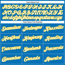 Load image into Gallery viewer, Custom Blue White-Yellow Performance T-Shirt