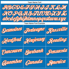 Load image into Gallery viewer, Custom Blue White-Orange Performance T-Shirt