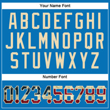 Load image into Gallery viewer, Custom Blue Vintage USA Flag-City Cream Performance T-Shirt