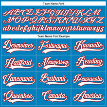 Load image into Gallery viewer, Custom Blue White-Red Hockey Lace Neck Jersey