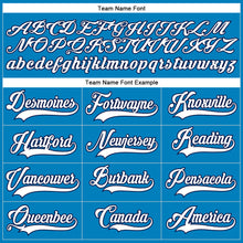 Load image into Gallery viewer, Custom Blue White-Navy Hockey Lace Neck Jersey