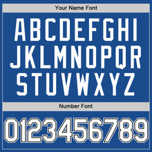 Load image into Gallery viewer, Custom Blue White-Black Authentic Throwback Baseball Jersey