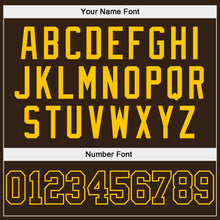 Load image into Gallery viewer, Custom Brown Brown-Gold Authentic Baseball Jersey