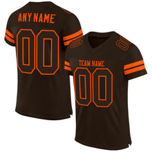 Load image into Gallery viewer, Custom Brown Brown-Orange Mesh Authentic Football Jersey