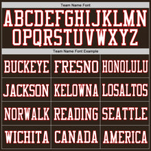 Load image into Gallery viewer, Custom Brown White-Red Mesh Authentic Football Jersey