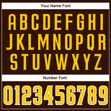 Load image into Gallery viewer, Custom Brown Gold-White Authentic Sleeveless Baseball Jersey