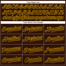 Load image into Gallery viewer, Custom Brown Brown-Gold Authentic Sleeveless Baseball Jersey