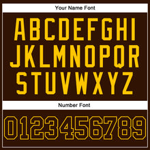 Load image into Gallery viewer, Custom Brown Brown-Gold Authentic Sleeveless Baseball Jersey