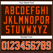 Load image into Gallery viewer, Custom Brown Orange-White Authentic Sleeveless Baseball Jersey