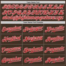 Load image into Gallery viewer, Custom Brown Red-White Authentic Baseball Jersey