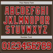 Load image into Gallery viewer, Custom Brown Red-White Authentic Baseball Jersey