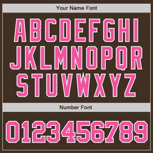 Load image into Gallery viewer, Custom Brown Pink-White Authentic Baseball Jersey