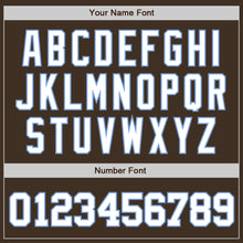 Load image into Gallery viewer, Custom Brown White-Light Blue Authentic Baseball Jersey