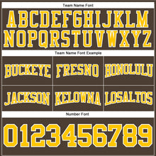 Load image into Gallery viewer, Custom Stitched Brown Gold-White Football Pullover Sweatshirt Hoodie