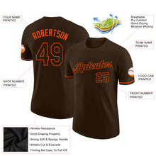 Load image into Gallery viewer, Custom Brown Brown-Orange Performance T-Shirt